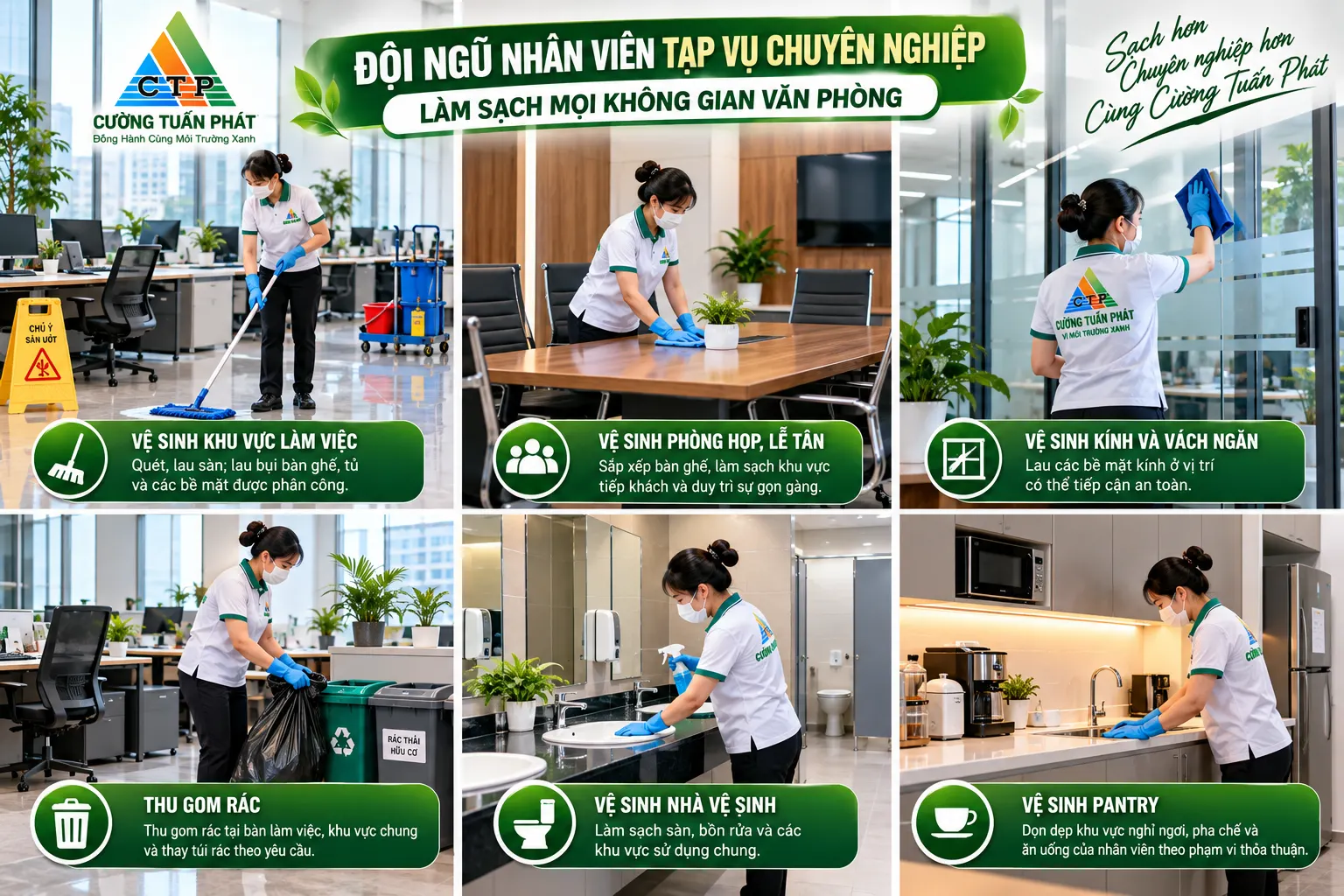 dịch vụ tạp vụ văn ph&ograve;ng Tiền Giang